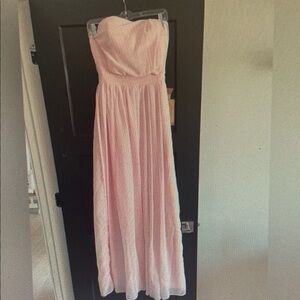 Light Baby Pink Silk Tulle Prom
Homecoming Wedding Bridesmaid
Dress Strapless